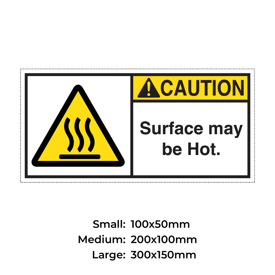 CAUTION -  SURFACE MAY BE HOT - S24