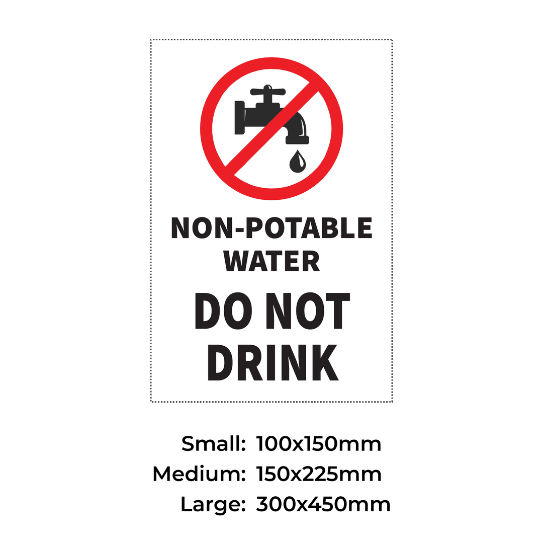 NON-POTABLE WATER DO NOT DRINK - S31
