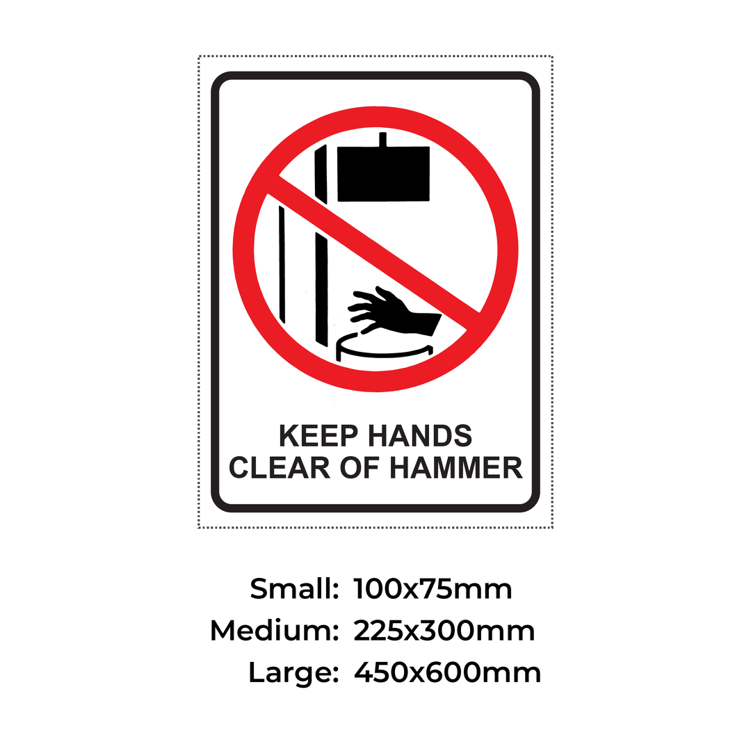 KEEP HANDS CLEAR OF HAMMER - S35