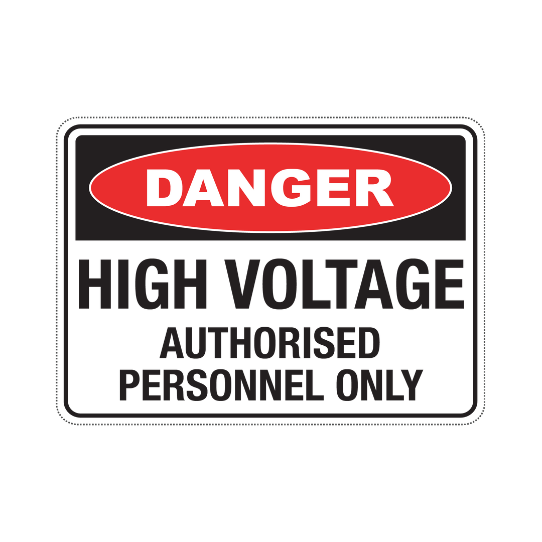DANGER HIGH VOLTAGE AUTORISED PERSONNEL ONLY - S13