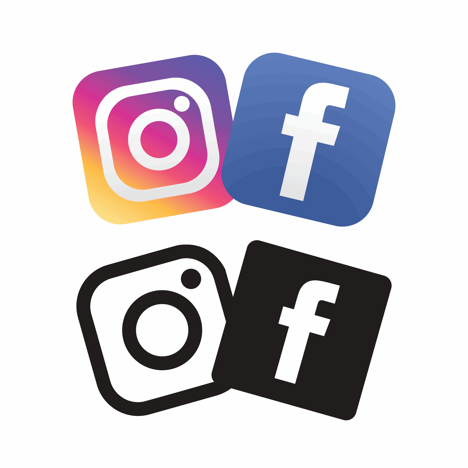 Facebook & Instagram Symbol Set