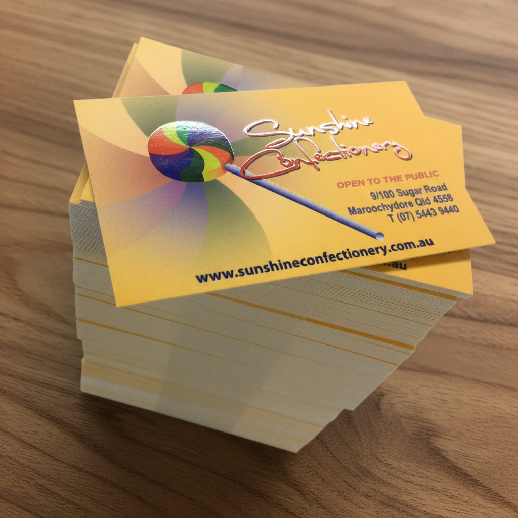 Shinyl spot UV business cards