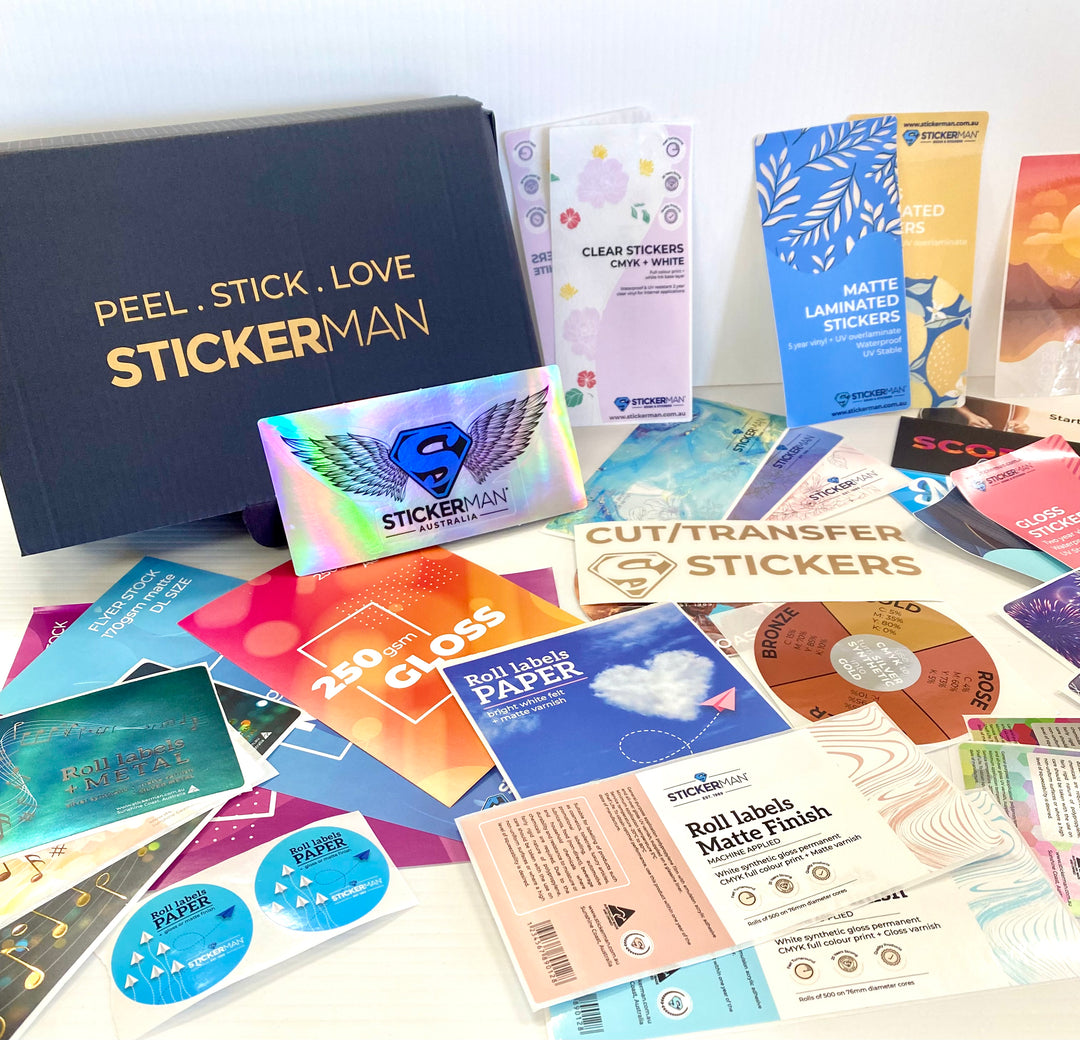 Sample Product Sticker Product Sample Pack – Stickerman Australia