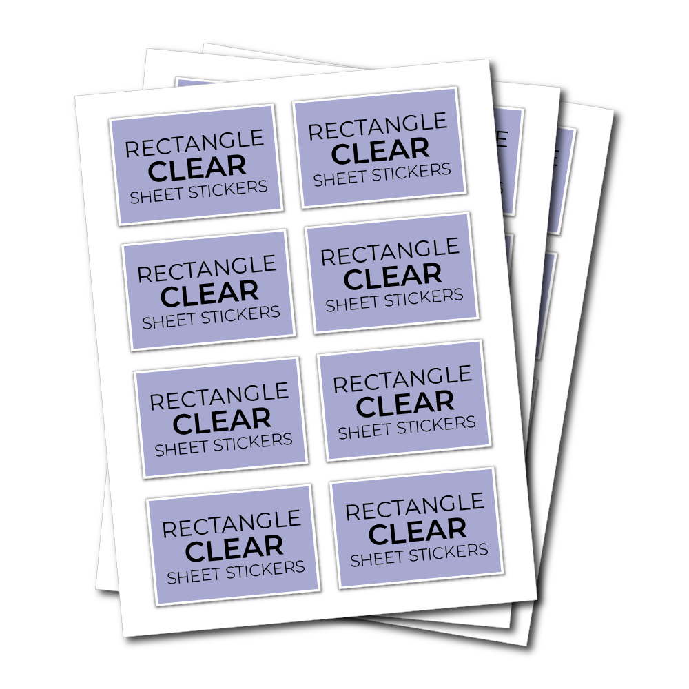 Clear Vinyl Sticker Sheets - Rectangle