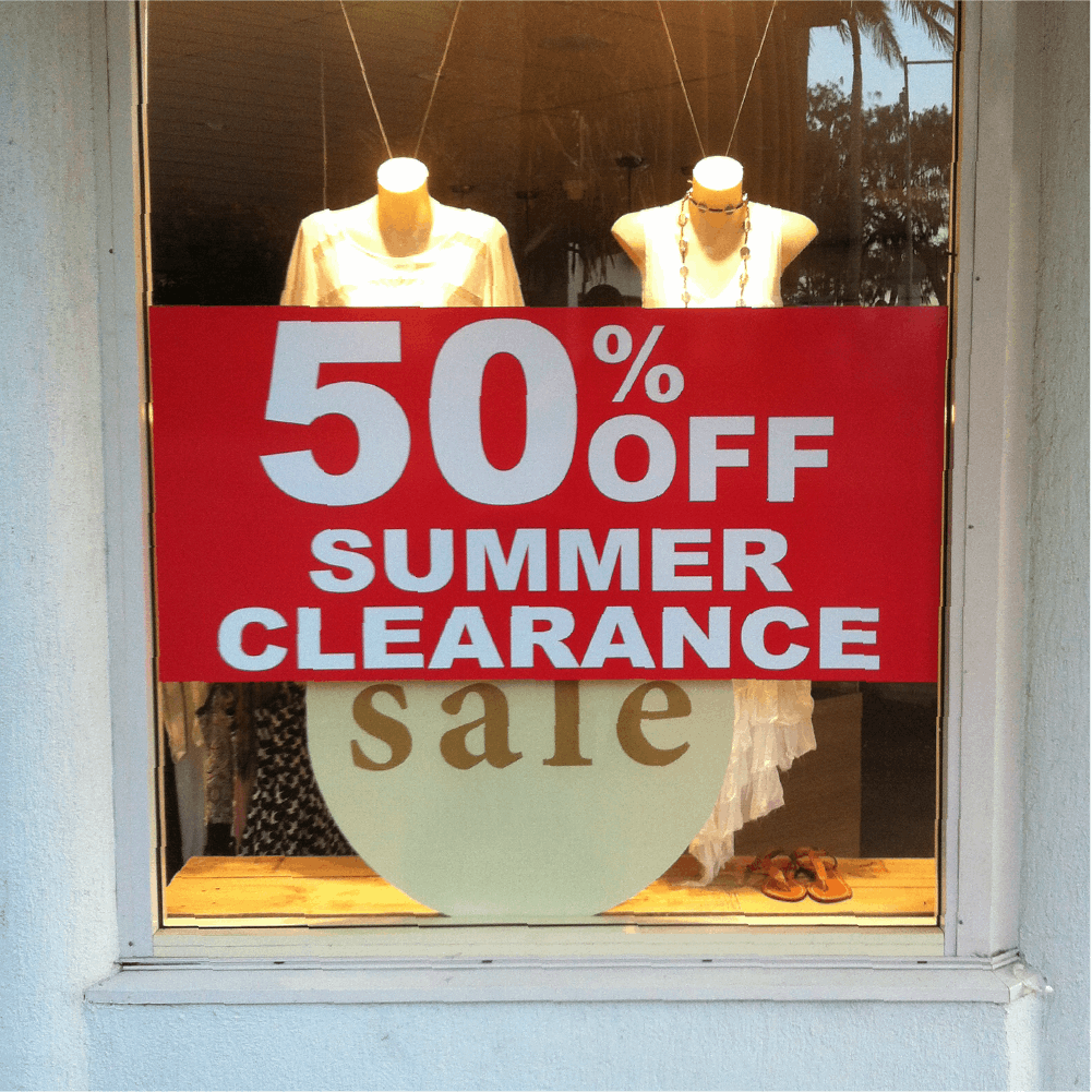 Window stickers with background