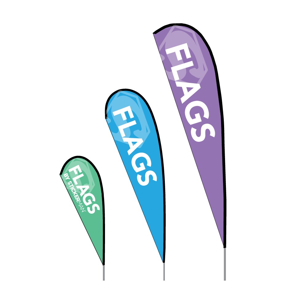 Banner Flag with Pole - Teardrop Shape