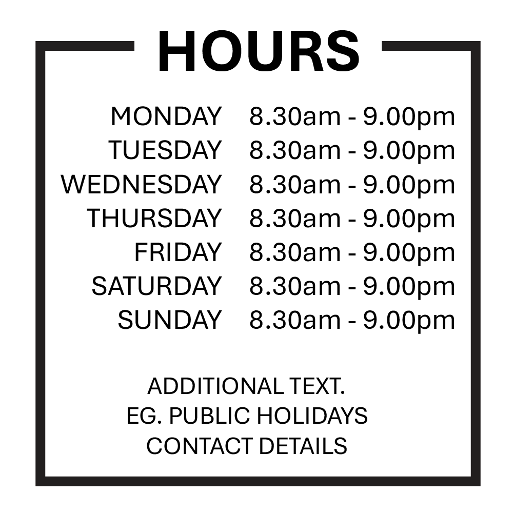 Trading Hours - Design 1