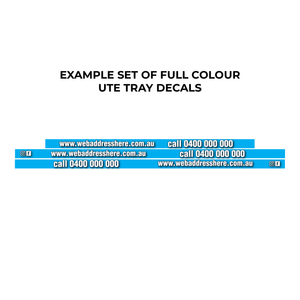 Vehicle Aluminium Ute Tray Signage Decals