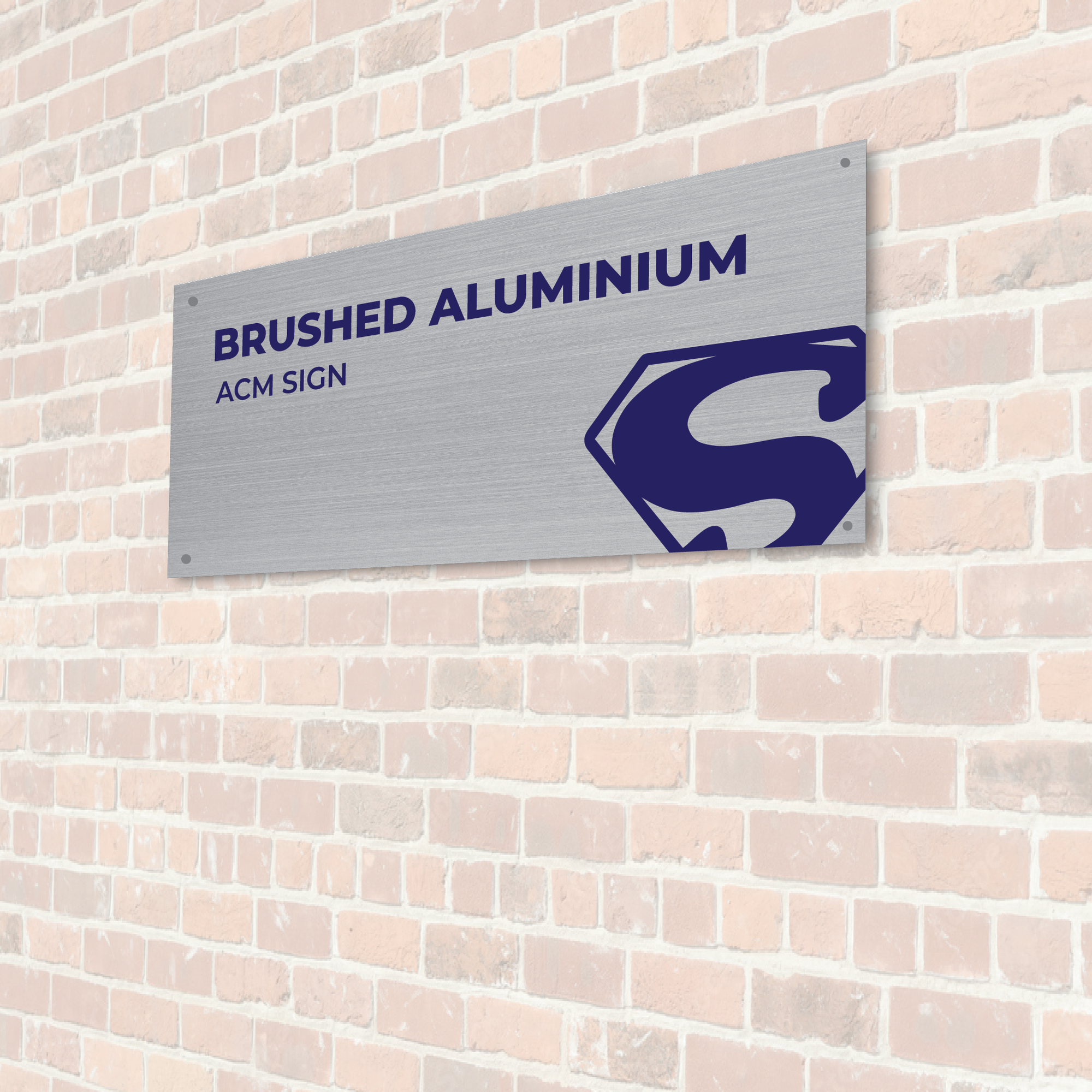 Brushed Aluminium Composite (ACM) Signs -  One Colour
