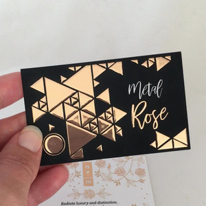 Rose Gold Metal 3D Business Cards