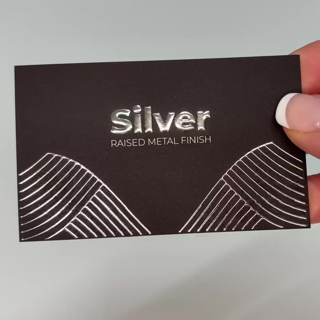 Silver Metal 3D Business Cards