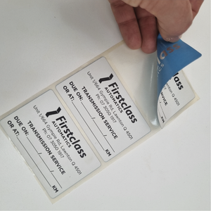 Car Service Stickers - Double Sided