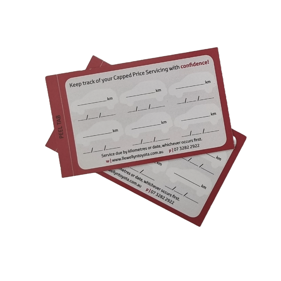 Car Service Stickers - Double Sided