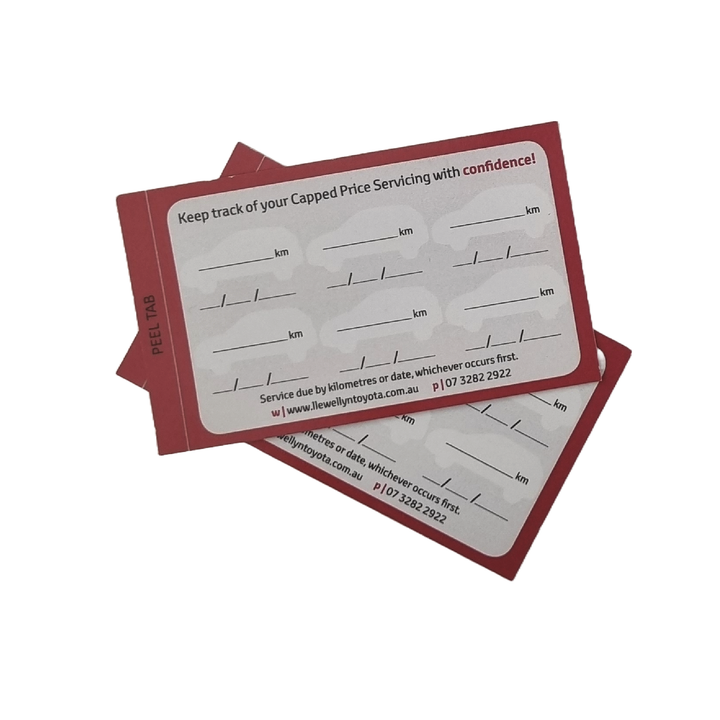 Car Service Stickers - Double Sided