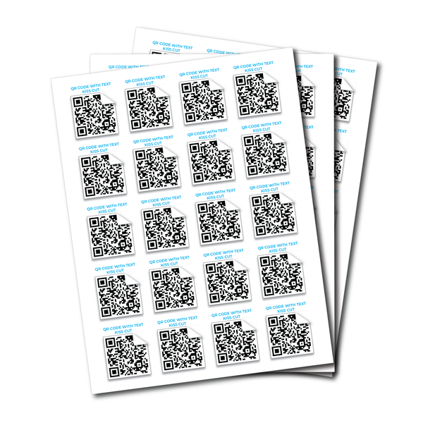 Small QR Code Vinyl Stickers on Sheets - Multiple Files (Variable Data ...