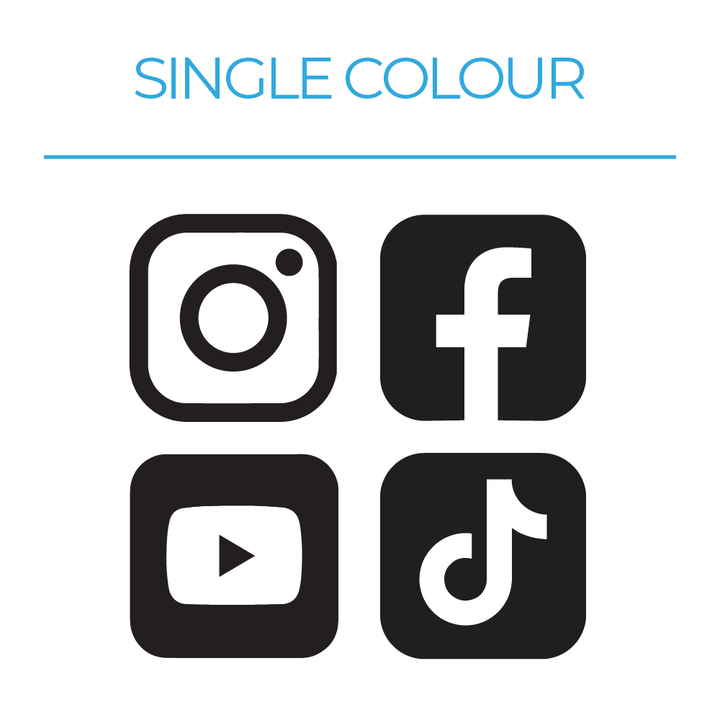 Social Media Symbol Stickers