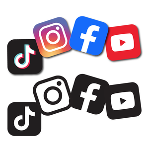 Social Media Symbol Stickers