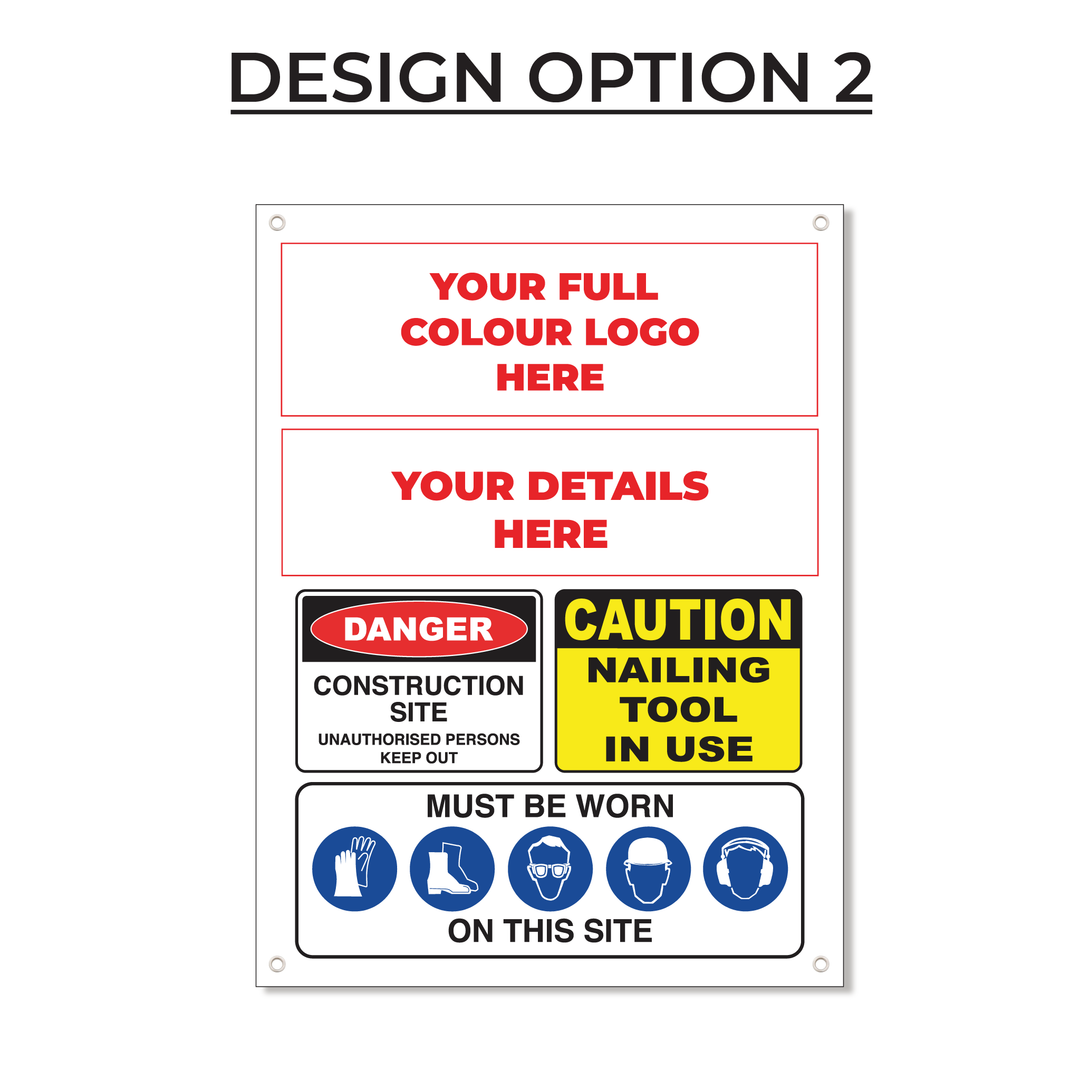 Corflute Signs - Site Entry PPE