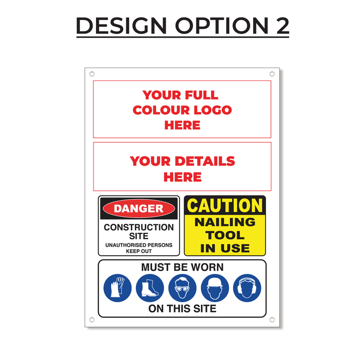 Corflute Signs - Site Entry PPE
