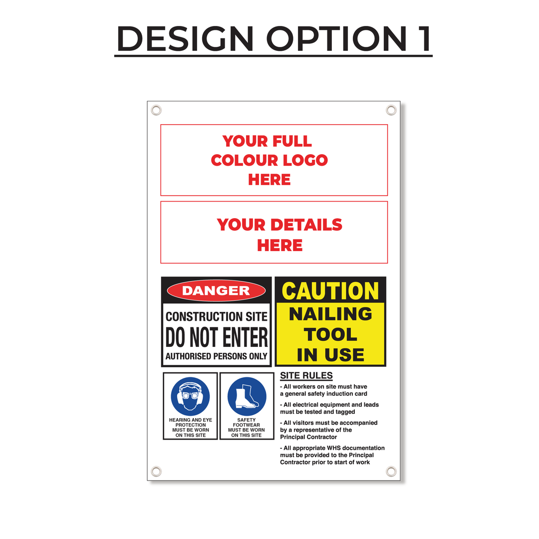 Corflute Signs - Site Entry PPE