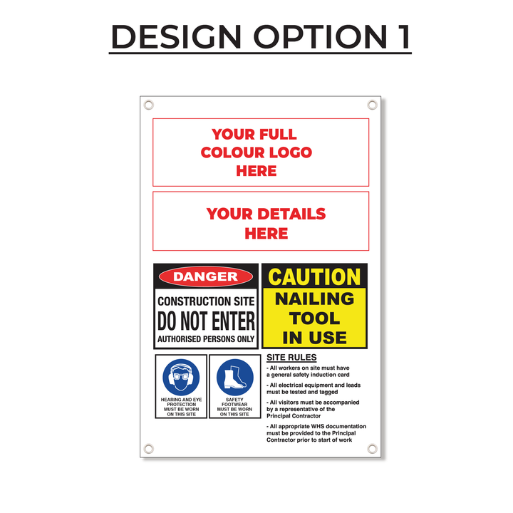 Corflute Signs - Site Entry PPE