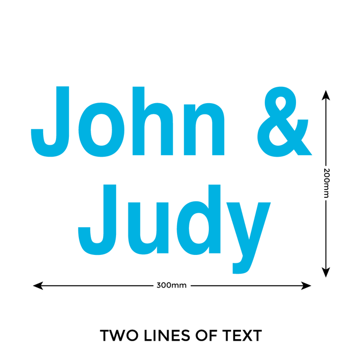 Caravan Name Stickers