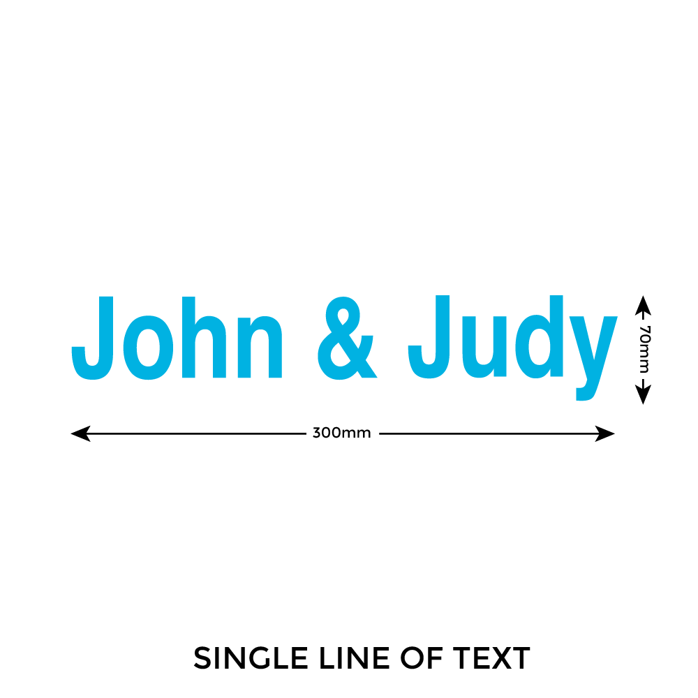 Caravan Name Stickers