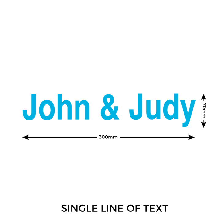 Caravan Name Stickers