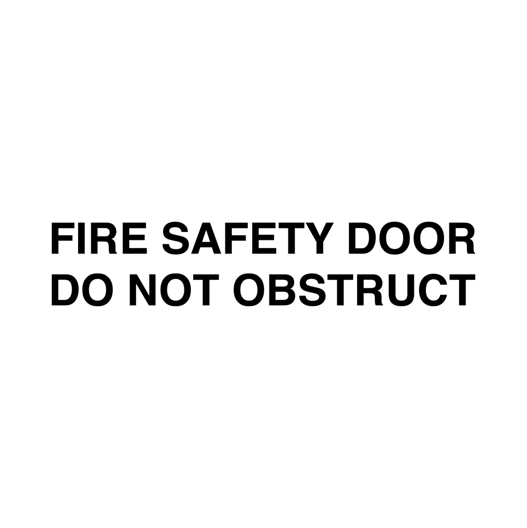 Fire Door Stickers - F3: FIRE SAFETY DOOR, DO NOT OBSTRUCT
