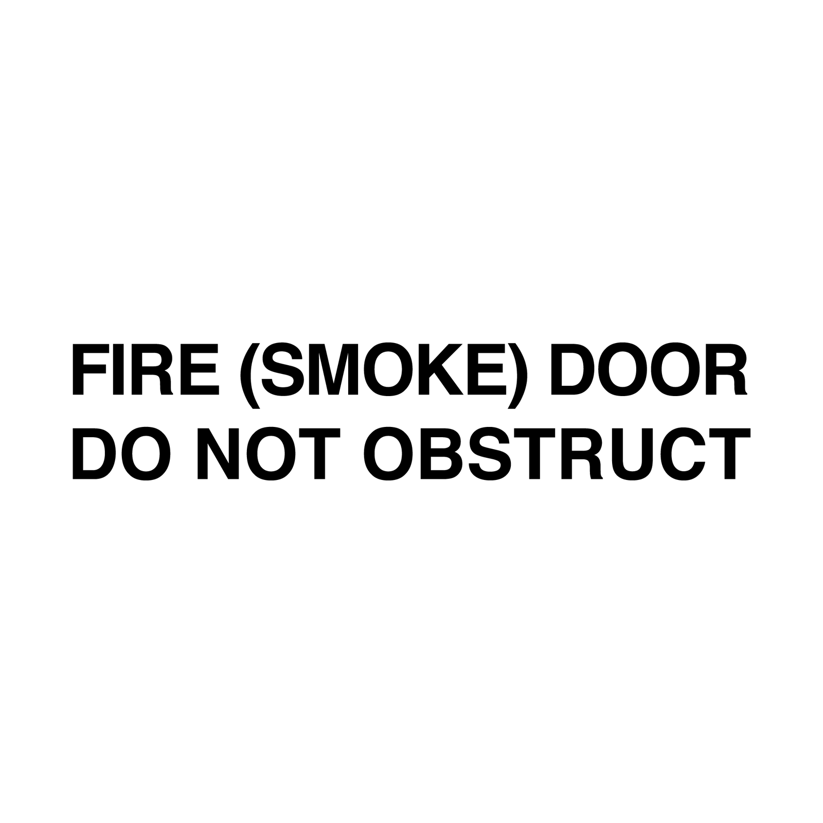 Fire Door Stickers - F4: FIRE (SMOKE) DOOR, DO NOT OBSTUCT