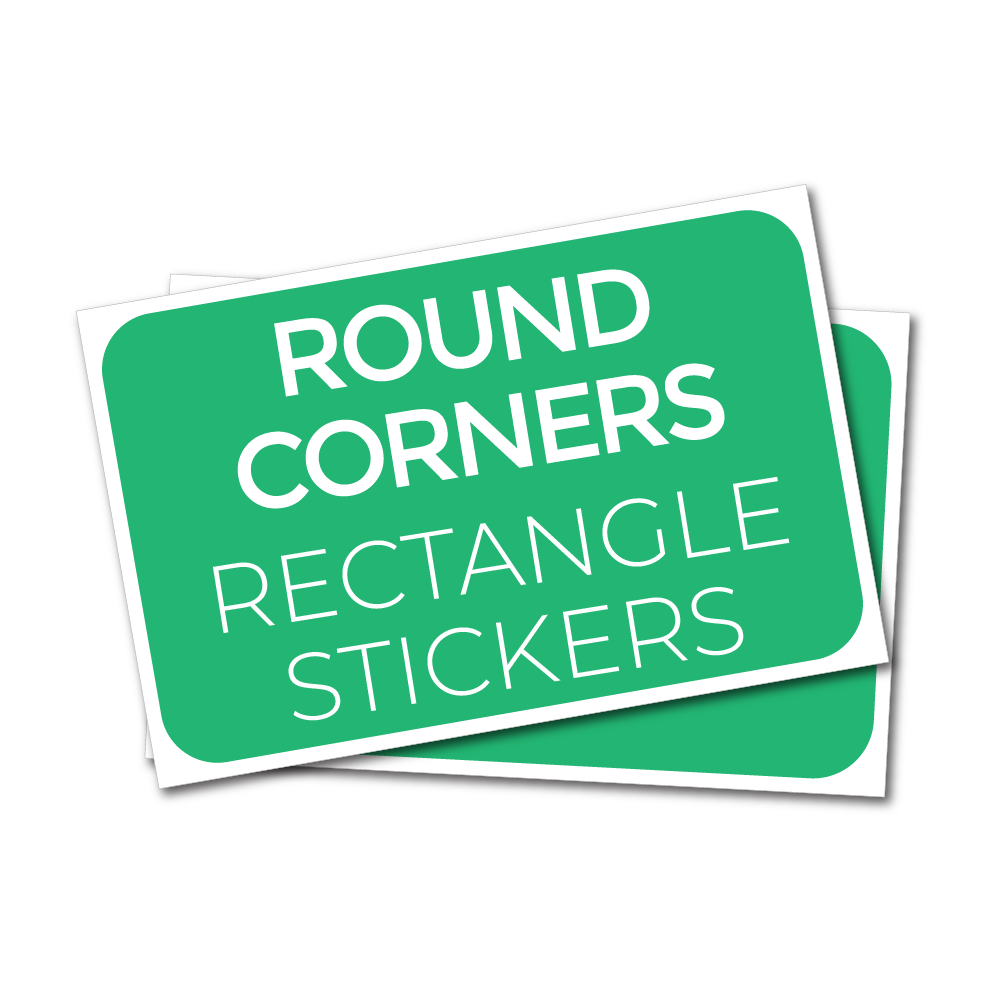 Rectangle stickers with rounded corners - Stickerman Australia