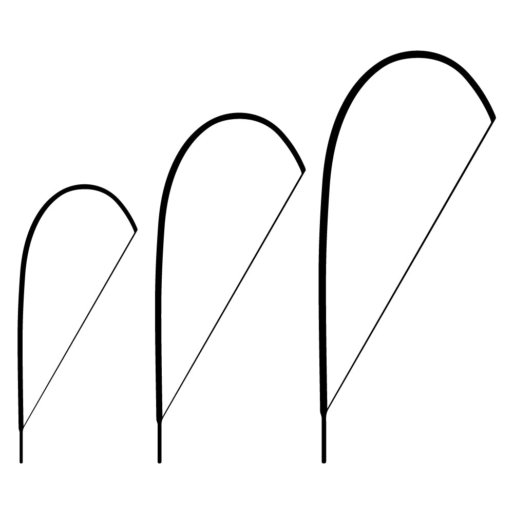 Banner Flag with Pole - Teardrop Shape