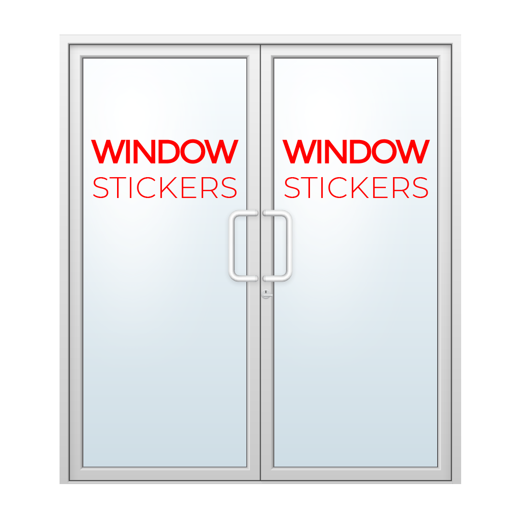 Business window stickers with NO background